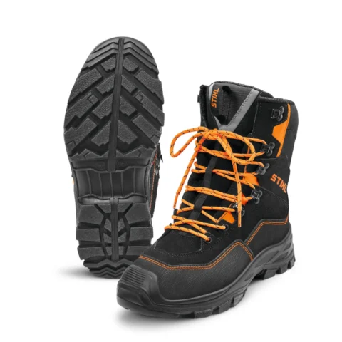 STIHL Chaussures en cuir pour travaux à la tronçonneuse FUNCTION Active Pour travaux à la tronçonneuse privés et professionnels – 47 - photo produit