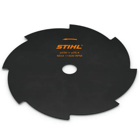 STIHL Couteau à herbe 8 dents – Couteau à herbe, 8 dents Ø 230 mm / Alésage 25,4 mm - photo produit