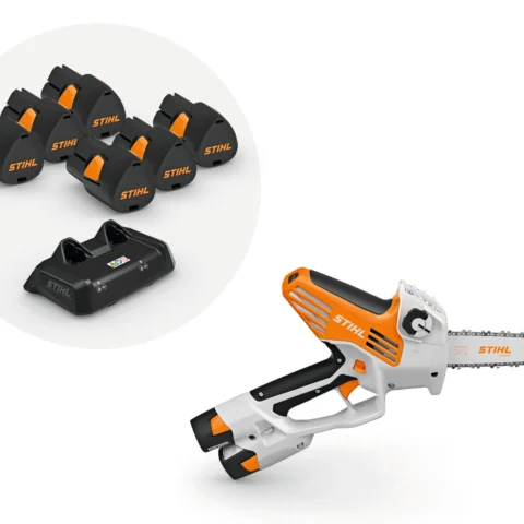 STIHL Pack Scie à batterie GTA 40 – Pack 6 batteries et chargeur - photo produit