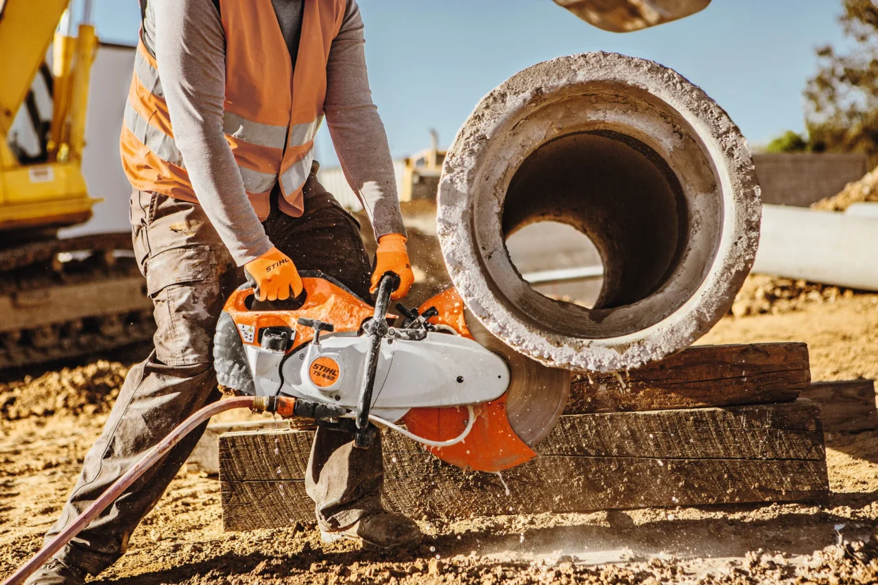 STIHL TS 440 / Disque résine K-ME – Ø 350mm - en situation