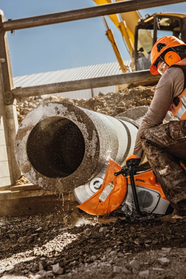STIHL TS 440 / Disque résine K-ME – Ø 350mm - en situation